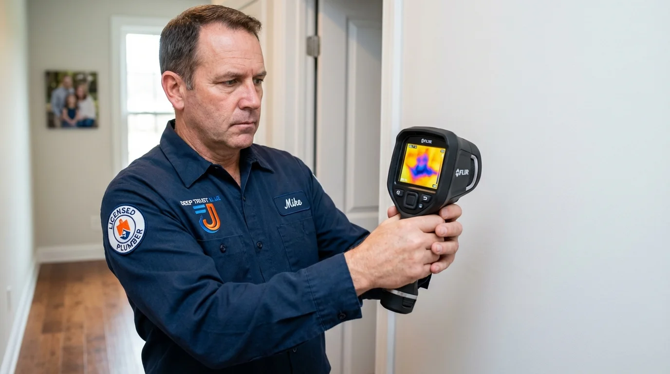 Thermal imaging leak detection by Johns Plumbing LLC in LaGrange